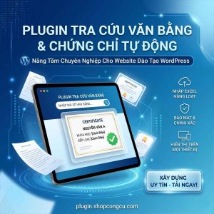 Plugin tra cứu văn bằng và chứng chỉ tự động trên WordPress